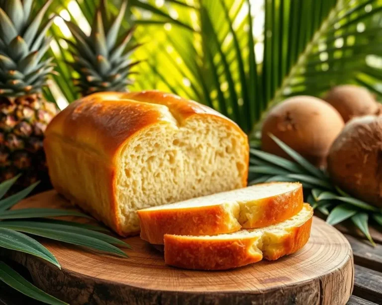 Soft and fluffy slices of Hawaiian bread, with a golden-brown crust and a slight sweetness.